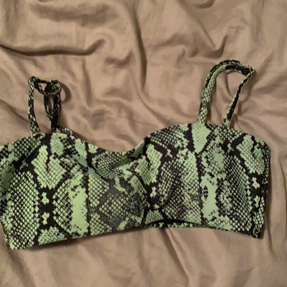Zumiez Other - snake skin neon green bikini top